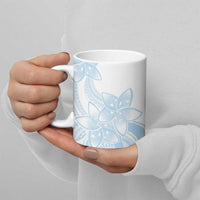 Polynesian Tribal Plumeria Lotu Tamaiti Ceramic Mug Pastel Sky Blue LT9 - Polynesian Pride