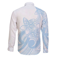 Polynesian Tribal Plumeria Lotu Tamaiti Family Matching Summer Maxi Dress and Hawaiian Shirt Pastel Sky Blue LT9 - Polynesian Pride