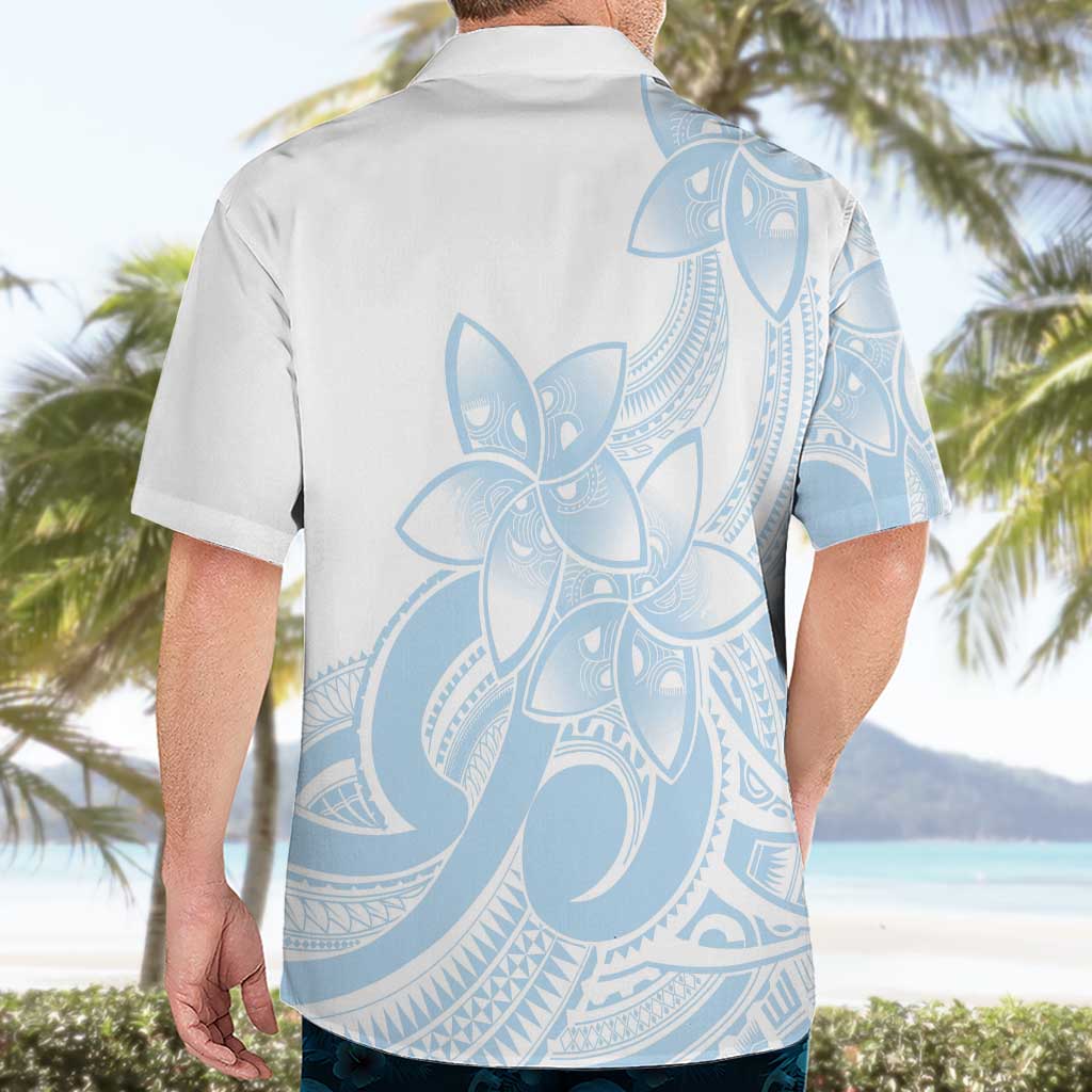 Polynesian Tribal Plumeria Lotu Tamaiti Hawaiian Shirt Pastel Sky Blue LT9 - Polynesian Pride