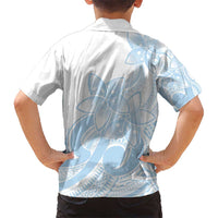 Polynesian Tribal Plumeria Lotu Tamaiti Hawaiian Shirt Pastel Sky Blue LT9 - Polynesian Pride