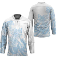 Polynesian Tribal Plumeria Lotu Tamaiti Hockey Jersey Pastel Sky Blue LT9 - Polynesian Pride