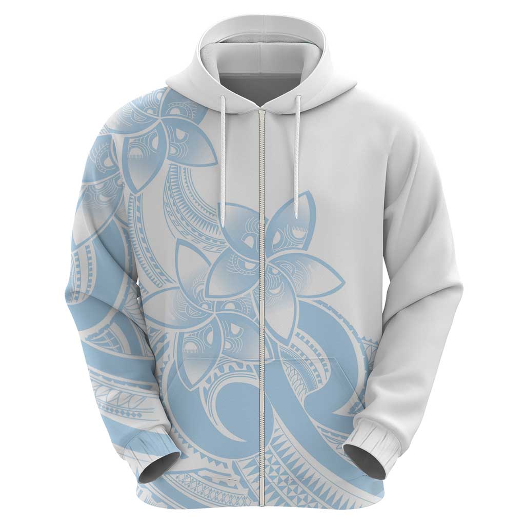 Polynesian Tribal Plumeria Lotu Tamaiti Hoodie Pastel Sky Blue LT9 - Polynesian Pride