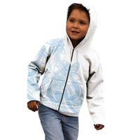 Polynesian Tribal Plumeria Lotu Tamaiti Kid Hoodie Pastel Sky Blue LT9 - Polynesian Pride