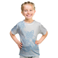 Polynesian Tribal Plumeria Lotu Tamaiti Kid T Shirt Pastel Sky Blue LT9 Blue - Polynesian Pride