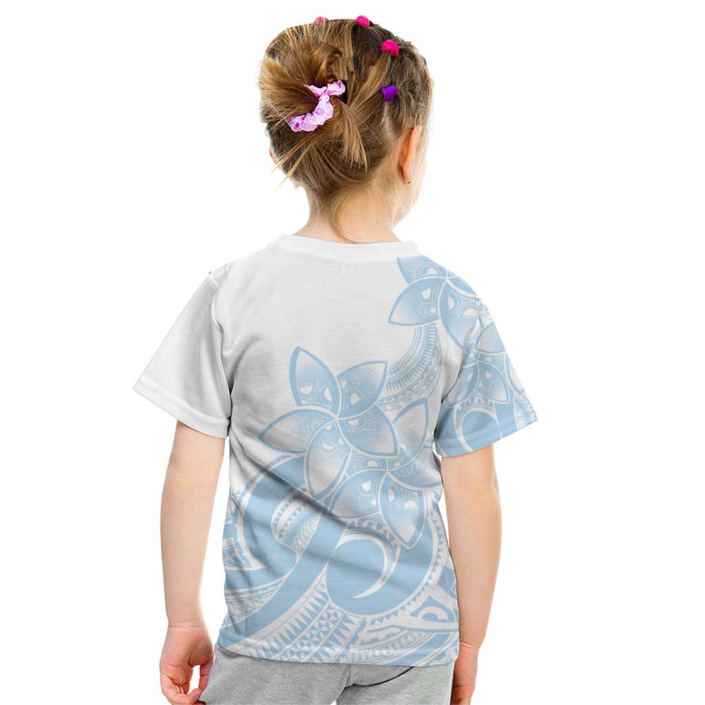 Polynesian Tribal Plumeria Lotu Tamaiti Kid T Shirt Pastel Sky Blue LT9 - Polynesian Pride