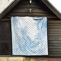 Polynesian Tribal Plumeria Lotu Tamaiti Quilt Pastel Sky Blue - Polynesian Pride
