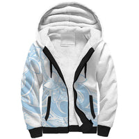 Polynesian Tribal Plumeria Lotu Tamaiti Sherpa Hoodie Pastel Sky Blue LT9 Unisex Blue - Polynesian Pride