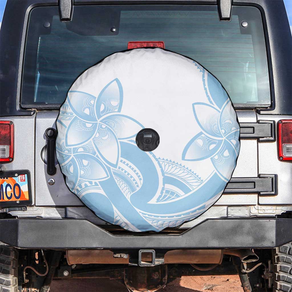 Polynesian Tribal Plumeria Lotu Tamaiti Spare Tire Cover Pastel Sky Blue LT9 Blue - Polynesian Pride