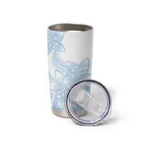 Polynesian Tribal Plumeria Lotu Tamaiti Tumbler Cup Pastel Sky Blue LT9 - Polynesian Pride