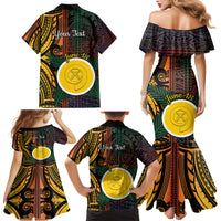 Personalised Shefa Day Family Matching Mermaid Dress and Hawaiian Shirt Happy June 18 Vanuatu Province LT14 - Polynesian Pride