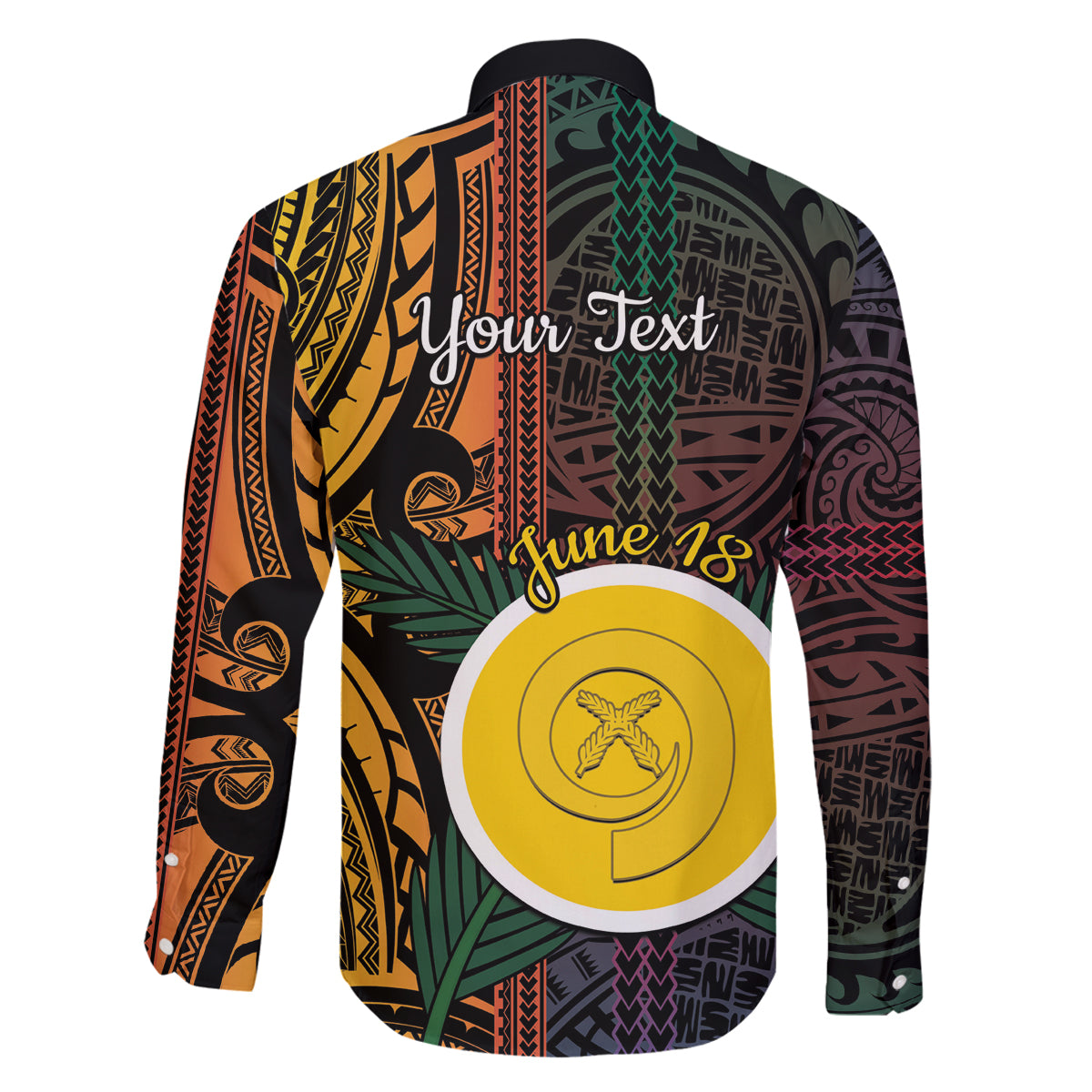 Personalised Shefa Day Family Matching Off Shoulder Short Dress and Hawaiian Shirt Happy June 18 Vanuatu Province LT14 - Polynesian Pride