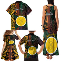 Personalised Shefa Day Family Matching Tank Maxi Dress and Hawaiian Shirt Happy June 18 Vanuatu Province LT14 - Polynesian Pride