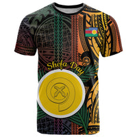 Personalised Shefa Day T Shirt Happy June 18 Vanuatu Province LT14 Black - Polynesian Pride
