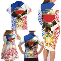 Philippines Independence Day Family Matching Long Sleeve Bodycon Dress and Hawaiian Shirt Pilipinas Eagle 126th Anniversary LT14 - Polynesian Pride