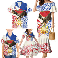 Philippines Independence Day Family Matching Mermaid Dress and Hawaiian Shirt Pilipinas Eagle 126th Anniversary LT14 - Polynesian Pride