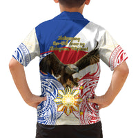 Philippines Independence Day Family Matching Off Shoulder Maxi Dress and Hawaiian Shirt Pilipinas Eagle 126th Anniversary LT14 - Polynesian Pride