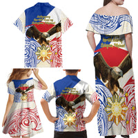 Philippines Independence Day Family Matching Off Shoulder Maxi Dress and Hawaiian Shirt Pilipinas Eagle 126th Anniversary LT14 - Polynesian Pride