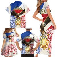 Philippines Independence Day Family Matching Short Sleeve Bodycon Dress and Hawaiian Shirt Pilipinas Eagle 126th Anniversary LT14 - Polynesian Pride