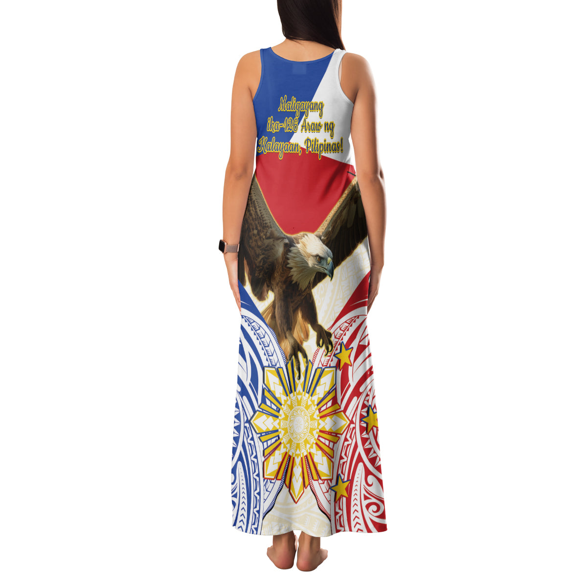 Philippines Independence Day Family Matching Tank Maxi Dress and Hawaiian Shirt Pilipinas Eagle 126th Anniversary LT14 - Polynesian Pride