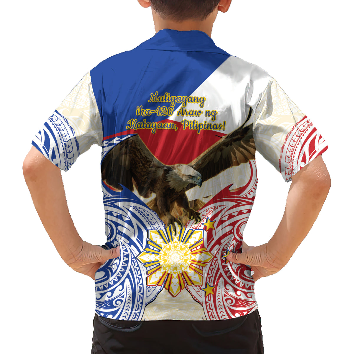 Philippines Independence Day Kid Hawaiian Shirt Pilipinas Eagle 126th Anniversary LT14 - Polynesian Pride