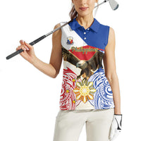 Philippines Independence Day Women Sleeveless Polo Shirt Pilipinas Eagle 126th Anniversary