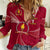 Personalised Tonga Beulah College Women Casual Shirt Tongan Ngatu Pattern LT14 Female Maroon - Polynesian Pride