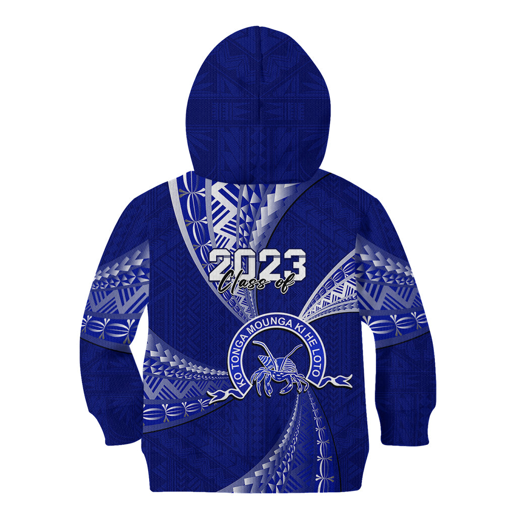 Personalised Tonga Queen Salote College Kid Hoodie Class Of Year Tongan Ngatu Pattern LT14 - Polynesian Pride