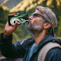 New Zealand 4 in 1 Can Cooler Tumbler Aotearoa Silver Fern With Manaia Maori Unique Green LT14 - Polynesian Pride