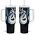 New Zealand Tumbler With Handle Aotearoa Silver Fern With Manaia Maori Unique Blue