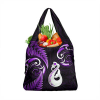 Purple New Zealand Grocery Bag Aotearoa Silver Fern With Manaia Maori LT14 1-pack One Size Purple - Polynesian Pride