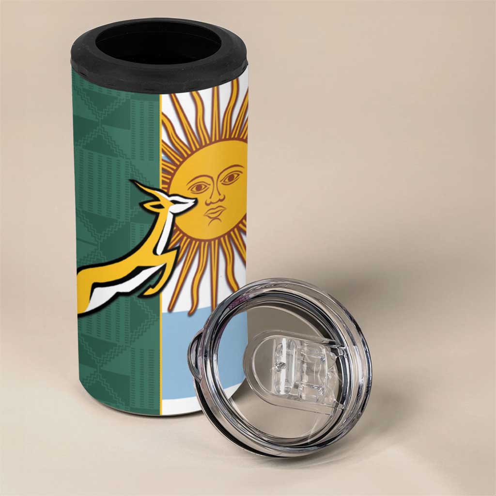 Rugby 2025 Championship 4 in 1 Can Cooler Tumbler Combination of Southern Hemisphere Countries LT14 - Polynesian Pride