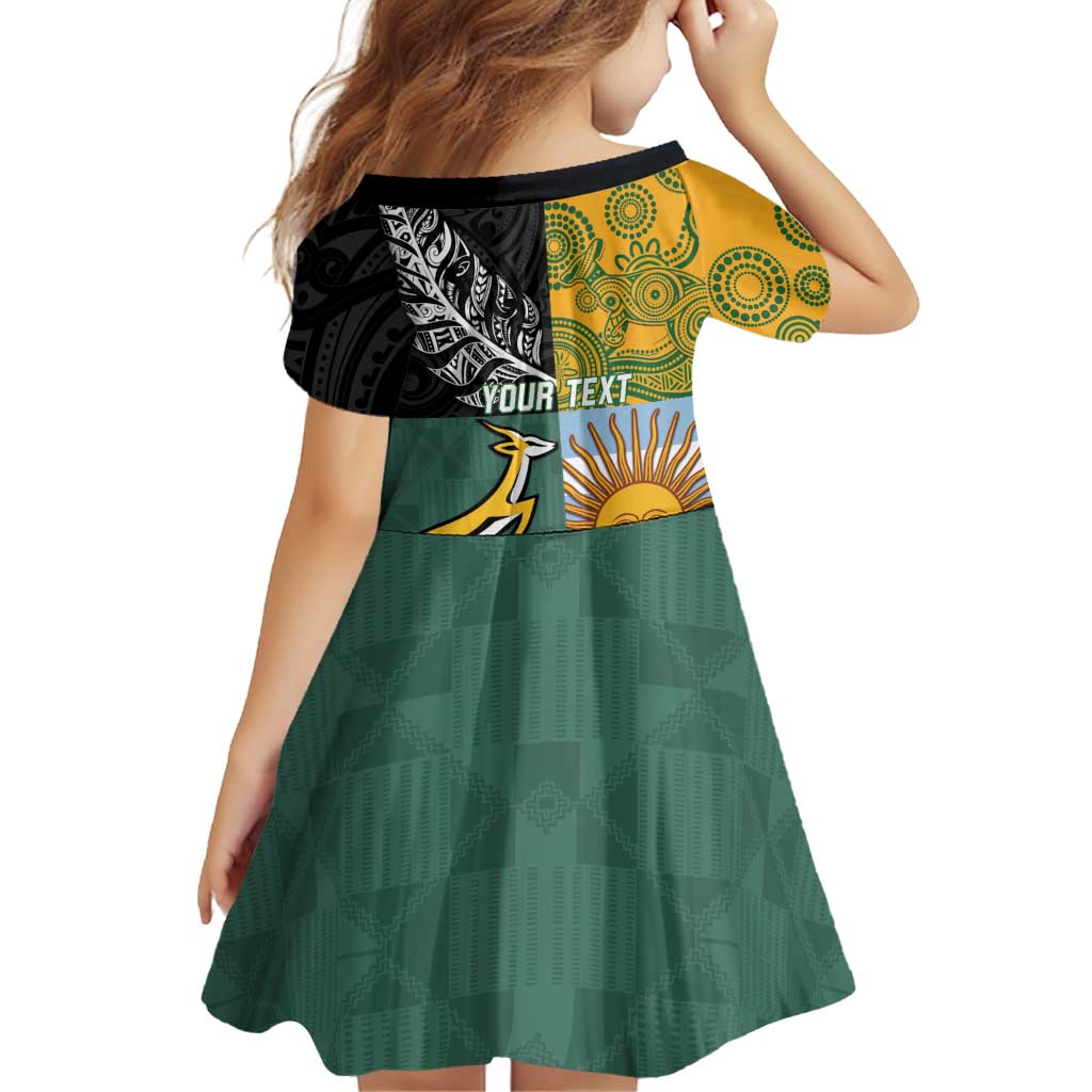 Personalised Rugby 2025 Championship Family Matching Puletasi and Hawaiian Shirt Combination of Southern Hemisphere Countries LT14 - Polynesian Pride