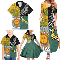 Personalised Rugby 2025 Championship Family Matching Summer Maxi Dress and Hawaiian Shirt Combination of Southern Hemisphere Countries LT14 - Polynesian Pride