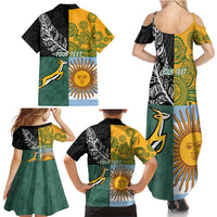 Personalised Rugby 2025 Championship Family Matching Summer Maxi Dress and Hawaiian Shirt Combination of Southern Hemisphere Countries LT14 - Polynesian Pride
