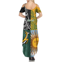 Personalised Rugby 2025 Championship Family Matching Summer Maxi Dress and Hawaiian Shirt Combination of Southern Hemisphere Countries LT14 - Polynesian Pride