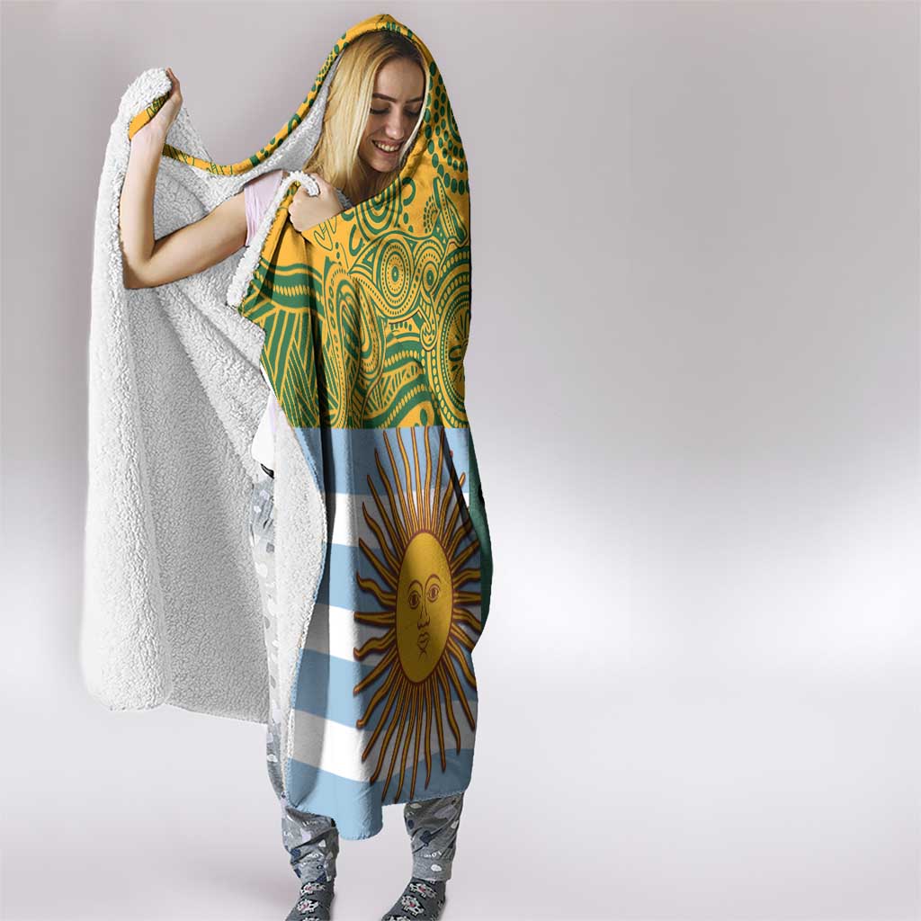 Rugby 2025 Championship Hooded Blanket Combination of Southern Hemisphere Countries - Polynesian Pride