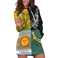 Personalised Rugby 2025 Championship Hoodie Dress Combination of Southern Hemisphere Countries LT14 Black - Polynesian Pride