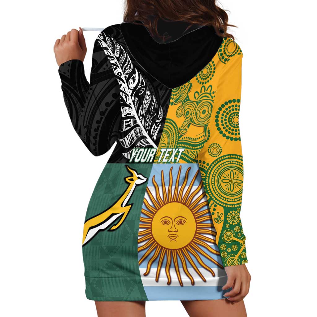 Personalised Rugby 2025 Championship Hoodie Dress Combination of Southern Hemisphere Countries LT14 - Polynesian Pride