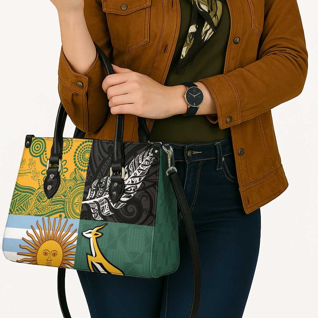 Rugby 2025 Championship Leather Bag Combination of Southern Hemisphere Countries - Polynesian Pride