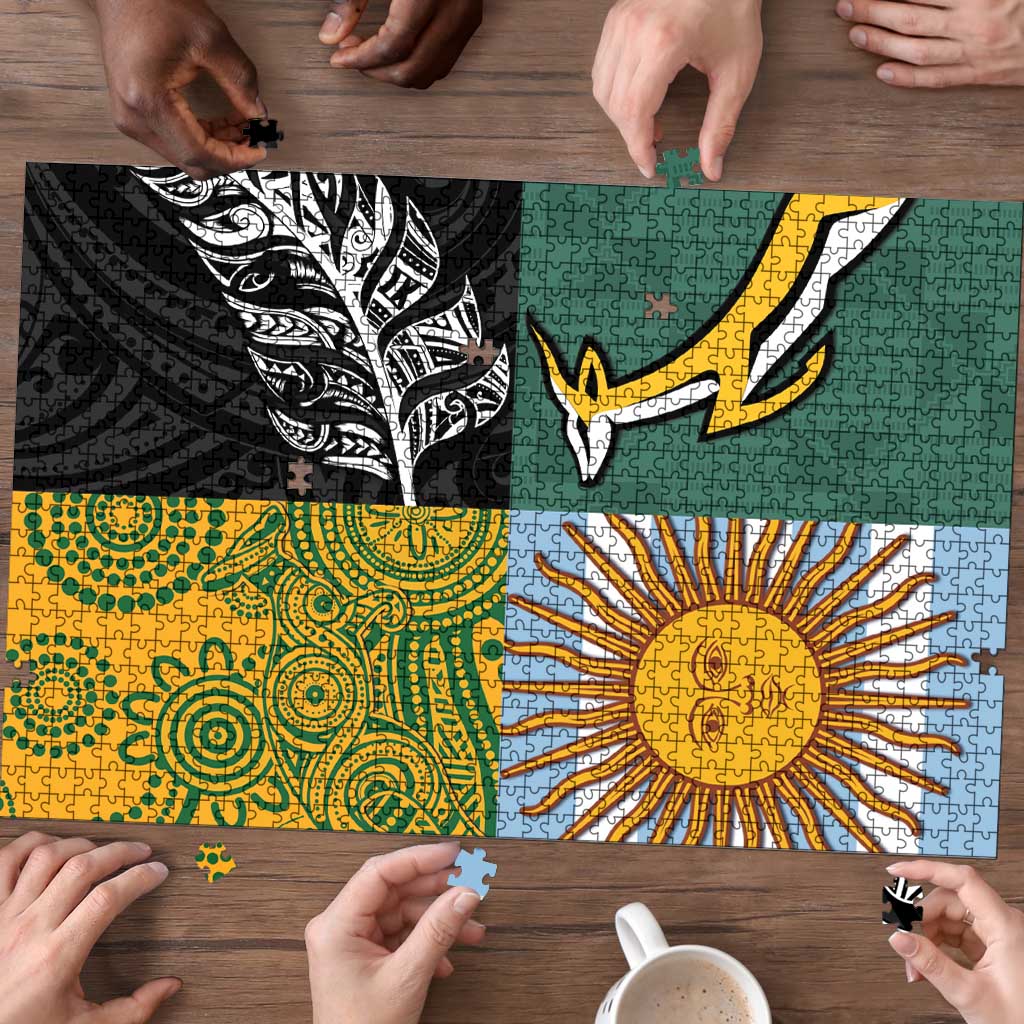 Rugby 2025 Championship Puzzle Combination of Southern Hemisphere Countries - Polynesian Pride