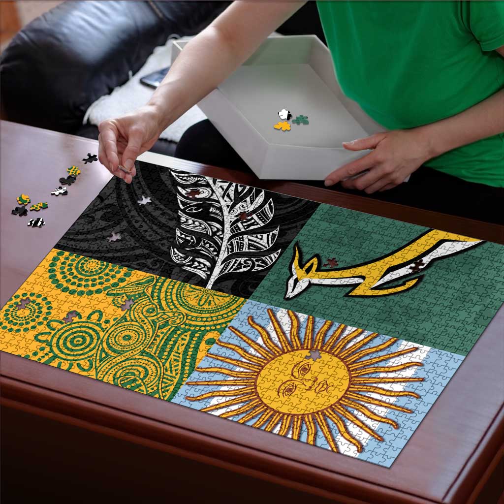 Rugby 2025 Championship Puzzle Combination of Southern Hemisphere Countries - Polynesian Pride