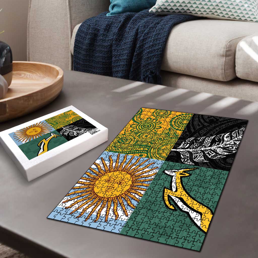 Rugby 2025 Championship Puzzle Combination of Southern Hemisphere Countries - Polynesian Pride