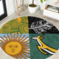 Rugby 2025 Championship Round Carpet Combination of Southern Hemisphere Countries - Polynesian Pride