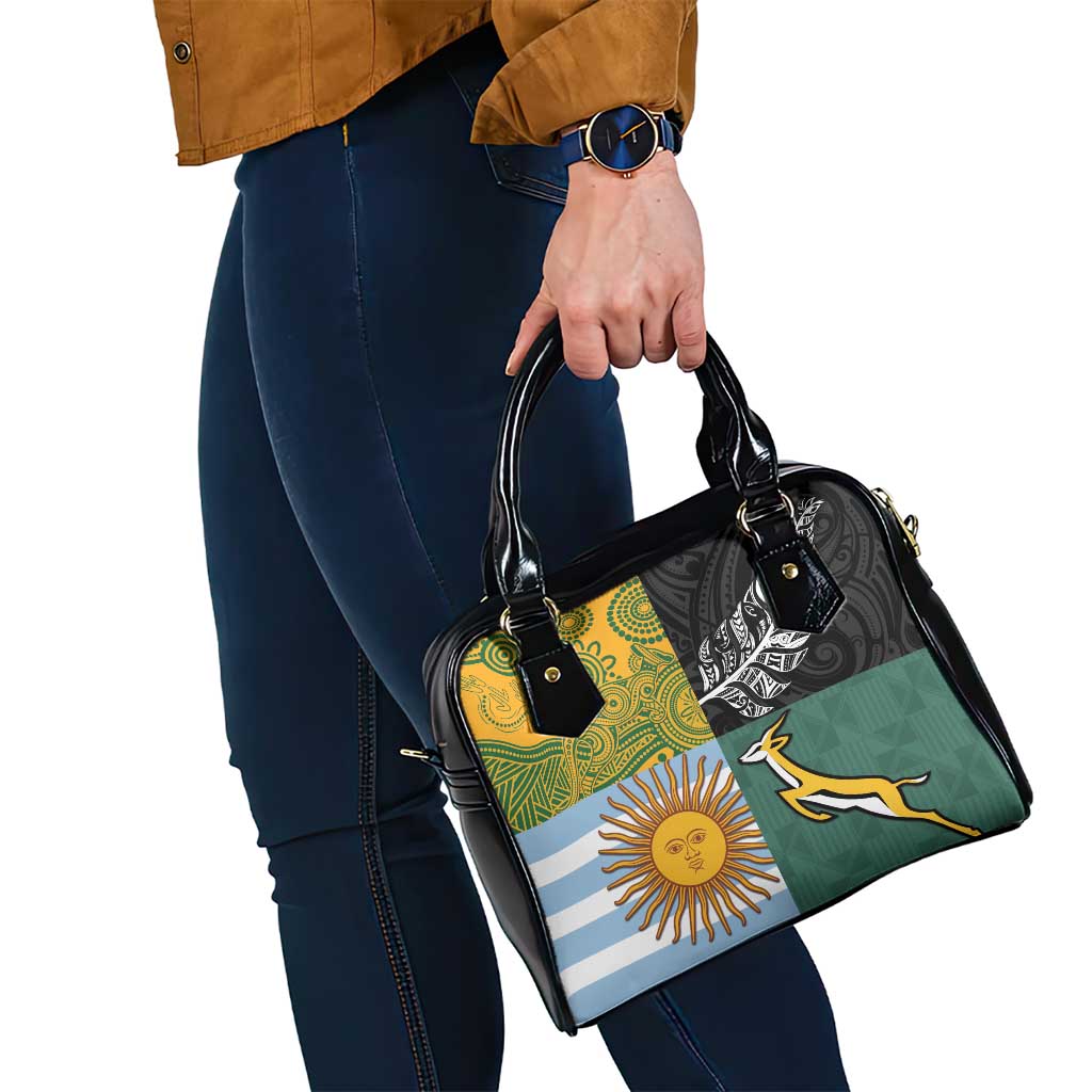 Rugby 2025 Championship Shoulder Handbag Combination of Southern Hemisphere Countries - Polynesian Pride