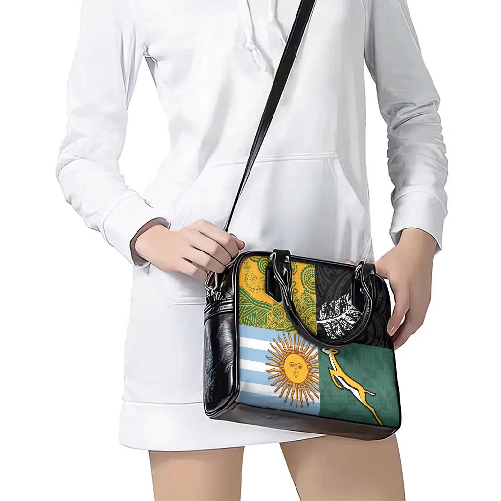 Rugby 2025 Championship Shoulder Handbag Combination of Southern Hemisphere Countries - Polynesian Pride