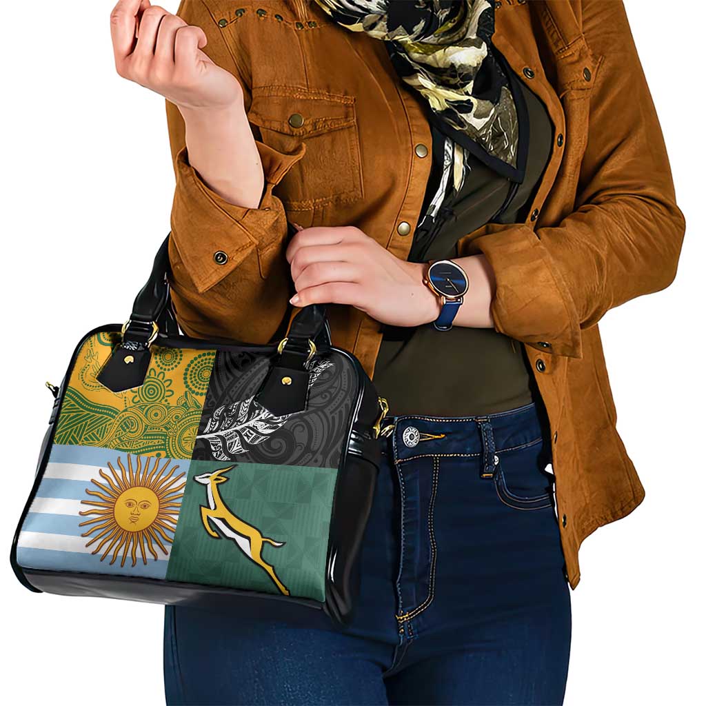 Rugby 2025 Championship Shoulder Handbag Combination of Southern Hemisphere Countries - Polynesian Pride