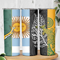 Rugby 2025 Championship Skinny Tumbler Combination of Southern Hemisphere Countries LT14 - Polynesian Pride