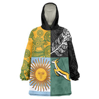 Personalised Rugby 2025 Championship Wearable Blanket Hoodie Combination of Southern Hemisphere Countries LT14 One Size Black - Polynesian Pride