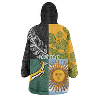 Personalised Rugby 2025 Championship Wearable Blanket Hoodie Combination of Southern Hemisphere Countries LT14 - Polynesian Pride