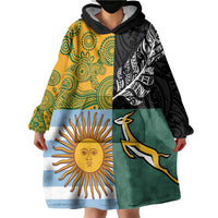 Personalised Rugby 2025 Championship Wearable Blanket Hoodie Combination of Southern Hemisphere Countries LT14 - Polynesian Pride